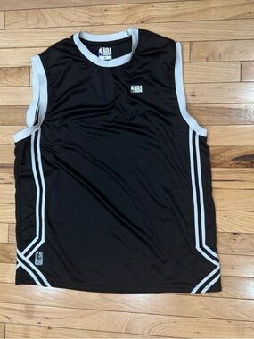 NBA Black and White Sleeveless Basketball Jersey